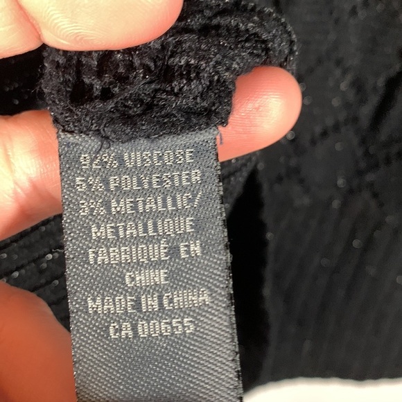 Addition Elle Black Sparkly Knit Sweater Top - Picture 7 of 7